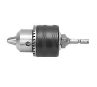 Oumefar Mandrin de Perçage à clé 1/2-20UNF avec Adaptateur à Tige Hexagonale 1/4" pour Tâches de Changement Rapide, Construction en Acier, Plage de Serrage de,5 à 13 Mm, pour les Amateurs de