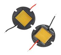 Oumefar Membrane de Tweeter 2 Pièces, Remplacement de Diaphragme ABS Haute clarté à Ceinture Ronde pour Accessoires de Haut-Parleur de Type 36.5mm 4 Ohm