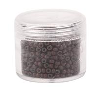 Oumefar Micro Maillons en Silicone, 1000 Pièces, Outil D'extension de Cheveux, Perles, 3mm X 2mm, Anneaux D'extension Professionnels pour les Types de Cheveux (marron marron moyen)