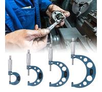 Oumefar Micromètre en Acier à Roulement, Ensemble D'outils de Mesure du Diamètre Extérieur de Haute Précision 0-100mm pour Usage Industriel