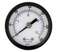 Oumefar Mini manomètre Universel économique à Double échelle pour Carburant air Huile Eau Liquide 0 à 20 Bar 0 à 300 psi 1/8 Pouce BSPT Montage arrière