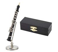 Oumefar Miniature clarinette Miniature hautbois modèle Mini Instrument de musique maison de poupée modèle cas pour maison de poupée musique décoration de la maison Brassandwoodwindinstruments