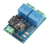 Oumefar Module de Relais WiFi 5 V CC à Double Canal - Miniature - Pour Maison Intelligente - ESP8266 - Pour Téléphone - WiFi