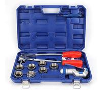 Oumefar Outil d'Expansion Manuel pour Tuyaux 10-28mm, Kit 7 Têtes pour Cuivre, Aluminium, PEX, avec Boîte de Transport