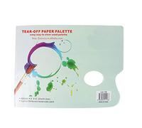 Oumefar Palette Peinture, 36 Feuilles A4 Palette jetable Palette de mélange Palette de Couleur Assortie pour Aquarelle à l'huile Gouache DIY