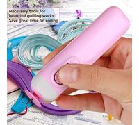 Oumefar Papier Quilling stylo électrique Quilling stylo électrique fendu papier artisanat Quilling outil Origami enrouleur acier Curling stylo bricolage(powder) Tools