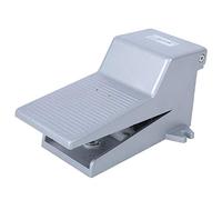 Oumefar Pièces Mécaniques de Clapet de Pied, Pédale en Aluminium à 2 Positions et 5 Voies Directionnelles avec Verrouillage du Couvercle pour Outils Pneumatiques et Applications