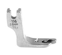 Oumefar Pied de biche de Fermeture à glissière Industriel Universel pour Machine à Coudre Pied de biche à glissière Ourlet roulé pour Remplacement de lit Plat à Une Seule Aiguille(2 0mm) Presserfoot