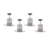 Oumefar Pince D'installation de Porte D'armoire Gabarit de Montage Robuste en Acier Inoxydable Réglage de la Hauteur Cohérent pour les Projets de Menuiserie 4 Pièces pour Divers Chantiers