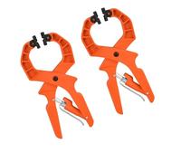 Oumefar Pinces à Ressort pour le Travail du Bois 2 Pièces de Serrage Solide en Forme de A Pince à Ressort à Cliquet Réglable à Dégagement Rapide pour la Menuiserie avec Fibre de V