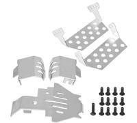 Oumefar Plaque de Protection de Protection de Châssis en Acier Inoxydable de 5 Pièces pour Traxxas -4 82056-4 RC Car Empêcher Les Rayures et l'abrasion
