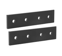 Oumefar Plaques de Connexion à 4 Trous en Alliage D'aluminium, Fixation Solide pour la Construction de Meubles, 2 Pièces pour Lits, Chaises, Tables (4040)