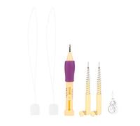 Oumefar Poinçon aiguille broderie aiguille à feutrer poinçon stylo avec 2 aiguilles à ressort ensemble outil pour bricolage artisanat point de croix Handsewingneedle