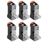 Oumefar Porte-fusible Ignifuge 20 Pièces, Support de Rail de Boîtier Durable à 1 Pôle avec Voyant Lumineux pour Applications Basse Tension, 10A 250V, Taille 6x30mm