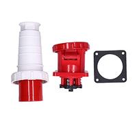 Oumefar Prise Industrielle étanche, 380-415 V 63 A 3P+E, Isolation PA66, Contacts en Cuivre nickelé, classé IP67, Adaptée à L'industrie, aux Aéroports, aux Quais, aux Centrales