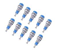 Oumefar Prise Jack Banane Robuste de 2mm pour Appareils électroniques, Bornes de Liaison Faciles à Utiliser pour Montage sur Panneau, 10 Pièces/ensemble (Bleu)