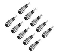 Oumefar Prise Jack Banane Robuste de 2mm pour Appareils électroniques, Bornes de Liaison Faciles à Utiliser pour Montage sur Panneau, 10 Pièces/ensemble (Noir)