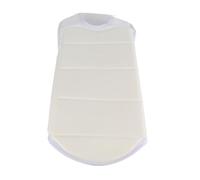 Oumefar Protection de Poitrine, Coussinet en Mousse à l'intérieur avec Sangle Hautement élastique, Conception Ergonomique Unisexe, Protection de Poitrine Blanche pour Taekwondo (M)