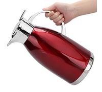 Oumefar Puche Thermique de 2,3 L, Isolation Sous Vide en Acier Inoxydable Kettle Double Mur isolé Grande capacité pour le thé au Chocolat à café Hot Chocolate Home Kitchen Bureau (Rouge)
