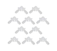Oumefar Raccords en Plastique Résistants à L'usure pour Joint de Tuyau coudé pour Tube de Pompe, Tube en Silicone, Adaptateur de Connecteur à 90 Degrés en Forme de L 10 Pièces pour Laboratoire (4,8