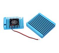 Oumefar Radiateur de Dissipateur de Chaleur Efficace en Alliage D'aluminium avec Mini Ventilateur de Refroidissement pour NanoPi R2S, Kit D'installation Facile pour une efficacité Améliorée de