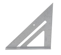Oumefar Rafter Square 7 Pouces Carré carré en Aluminium Métrique Métrique Imperial Multifonctionnel Outil de Menuiserie pour les Constructeurs de Charpente (Argent)