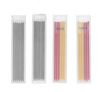 Oumefar Recharge de Crayon de Charpentier, Pointe Fine, Ensemble étanche pour le Travail du Bois, Kit D'outils de Marquage Rouge Jaune Noir 24 Pièces