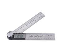 Oumefar Règle Précise de Détecteur D'angle de Rapporteur Numérique en Acier Inoxydable pour une Mesure Rapide avec écran LCD, Goniomètre électronique 10-390 Mm pour les Professionnels