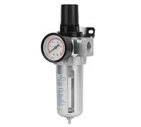 Oumefar Régulateur de Filtre de Piège à Eau d'humidité de Compresseur D'Air, Régulateur de Filtre Pneumatique BSP 1/2 Pouces, Séparateur D'eau à Air comprimé Réglable de 0 à 150 PSI