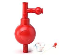 Oumefar Remplisseur de Pipette Quantitative à Pression Sûre avec Ampoule D'aspiration en Caoutchouc de Laboratoire avec Accessoire de Pipette à 3 Vannes pour L'enseignement du Laboratoire de Chimie(ro