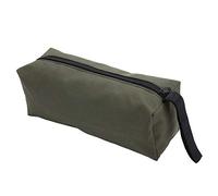 Oumefar Sac à Outils Robuste avec Fermeture éclair pour Outils à Main, Sac à étanche pour électriciens, à d'artiste Portable pour Pinceaux - Noir (Vert foncé)