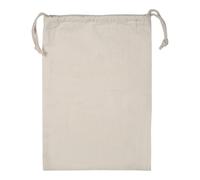 Oumefar Sac de rangement en coton bio uni avec cordon de serrage - Biodégradable et respectueux de l'environnement - Pour voyage ou maison - 2228 cm