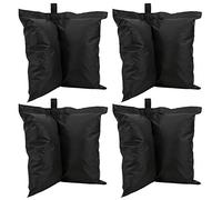 Oumefar Sac de Sable Fixe de Tente 4pcs, 40x34x1cm de Tissu Oxford Grande capacité Sac à Contrepoids Fuite pour Le Camping en Plein Air Parapluie de Sports de Sport Noir
