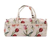 Oumefar Sac en Tissu, Domestique Aiguilles à Tricoter Stockage Accessoires de Couture Aiguilles Organisateur Sac de Maquillage pour Le Stockage d'organisation(Tulipe Rouge) Cosmeticcase