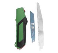 Oumefar Scie à Main Alternative Portable, Lames Bimétales de 6 "et 8,8" M42, Scie à élagage Pliable pour Tuyau en Métal en Bois, Poignée en Caoutchouc Antidérapante