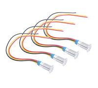 Oumefar Signal Lumineux LED Rond étanche 2 Couleurs pré-câblé pour Modification D'ordinateur, 4 Jeux de LED Rondes en Métal pour Machines-outils CNC, Voyant Lumineux 8 Mm 36 V pour Instruments de