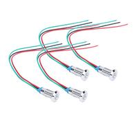 Oumefar Signal Lumineux LED Rond étanche 2 Couleurs pré-câblé pour Modification D'ordinateur, 4 Jeux de LED Rondes en Métal pour Machines-outils CNC, Voyant Lumineux 8 Mm 36 V pour Instruments de
