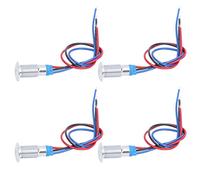 Oumefar Signal Lumineux LED Rond étanche 2 Couleurs pré-câblé pour Modification D'ordinateur, 4 Jeux de LED Rondes en Métal pour Machines-outils CNC, Voyant Lumineux 8 Mm 36 V pour Instruments de