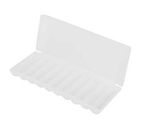 Oumefar Support de Batterie, Conteneur Organisateur Transparent Léger et Pratique pour Un Transport Facile, Boîte de Rangement pour 10 Piles Blanc 2,6 Pouces pour Les Voyageurs