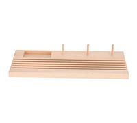 Oumefar Support de règle de matelassage en bois de hêtre bobines support de rangement organisateur support bricolage outil de couture grand pour Ruler