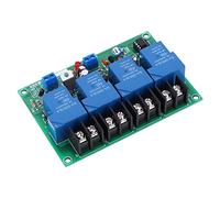 Oumefar Tableau de Séquence Temporelle Module de Relais Séquentiel de Puissance Réglable à 4 Canaux pour Système de Contrôle Domotique 12 V - Idéal pour les Amateurs de Bricolage