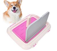 Oumefar Tampon de Toilettes D'entraînement pour Chiens, Plate-Forme en Plastique en Plastique Cat à Litière de Chat Intérieur, Plus de Tampons de Couches Déchirés Absorbe 1 Litre D'urine (Rose)