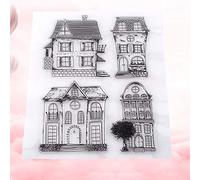 Oumefar Tampon en Silicone Tampon Transparent Maison Tampon en Caoutchouc Scrapbook Carte de voeux Album décoration Enfants Jouent