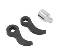 Oumefar Tête D'adaptateur de Barre de Levier, Structure en Acier Durable pour Faire Levier et Soulever, pour les Professionnels et les Passionnés, 2 Pièces 3/8 étoiles + 1/2 Outils Carrés