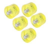 Oumefar Tête de Marteau en Caoutchouc de Remplacement, Souple et Durable pour L'installation et L'entretien, Kit de 5 Pièces pour équipement de Fenêtre, Filetage M8x1, Jaune Transparent (Φ30mm)