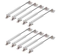 Oumefar Tige de Support Hydraulique, Vérin à Gaz Solide, pour Meubles D'armoire, Charnière à Fermeture Douce, Idéale pour les Tapis Tatami, en Alliage D'aluminium, 10 Pièces