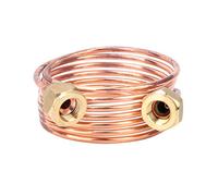 Oumefar Tube Capillaire en Cuivre Flexible et Souple, Tube de Réfrigération, Connecteur de Réfrigération en Laiton G1/4 de 2,8 Mm avec Filetage de Précision, pour Installation de (1500 mm)