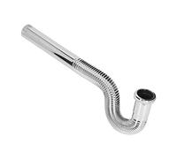 Oumefar Tuyau Flexible en Laiton de Piège de P, Tube de Vidange D'évier Pliable Décoratif ondulé pour la Salle de Bains G1-1/4in