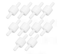 Oumefar Valve Anti-Retour pour Pompe à Air D'aquarium Unidirectionnelle Haute Performance, Clapet Anti-Retour pour L'industrie Chimique, 10 Pièces pour Vanne de Fluide d'eau D'aquarium (6mm Blanc)