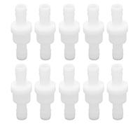 Oumefar Valve Anti-Retour pour Pompe à Air D'aquarium Unidirectionnelle Haute Performance, Clapet Anti-Retour pour L'industrie Chimique, 10 Pièces pour Vanne de Fluide d'eau D'aquarium (10mm Blanc)